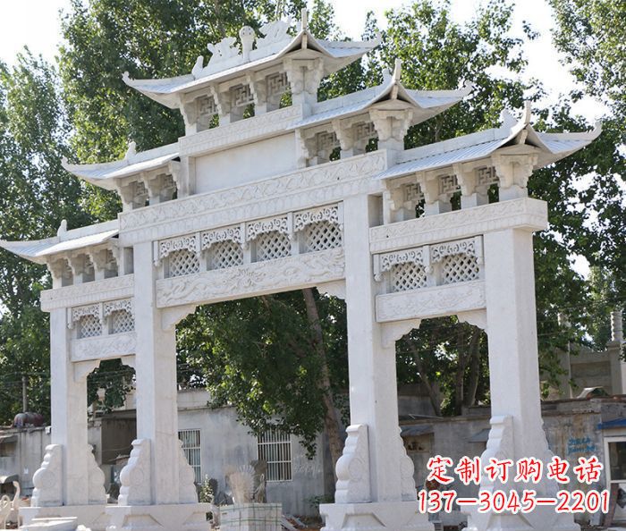 菏泽道路牌坊石雕定制