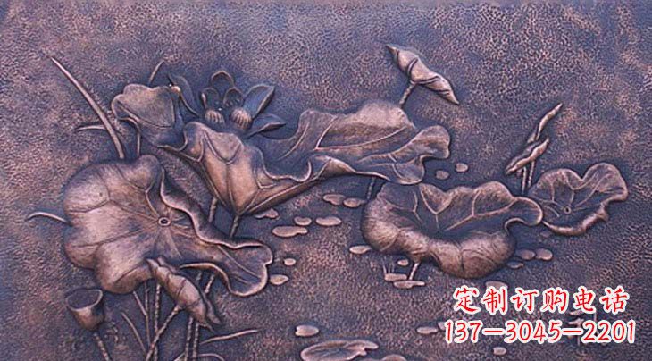 菏泽锻铜荷花雕塑