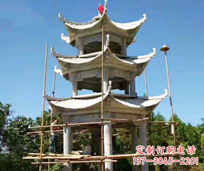 菏泽精美古典凉亭石雕