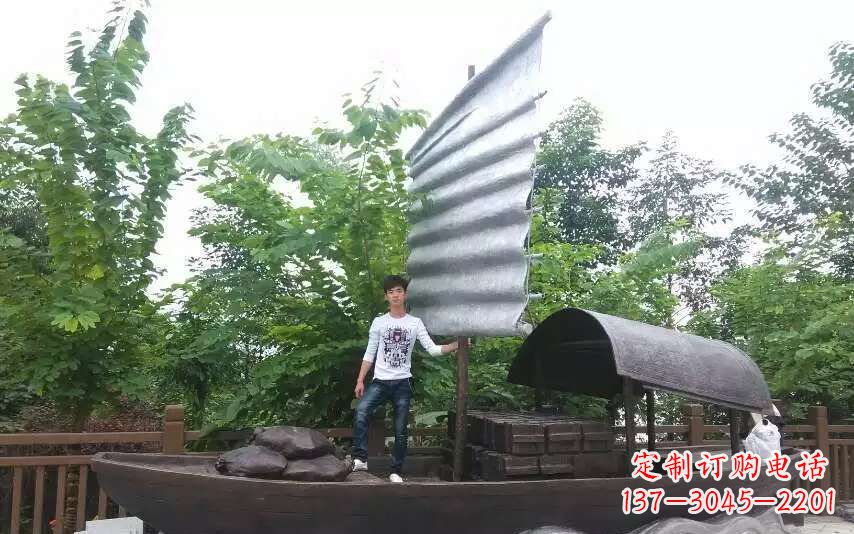 菏泽帆船景观铜雕