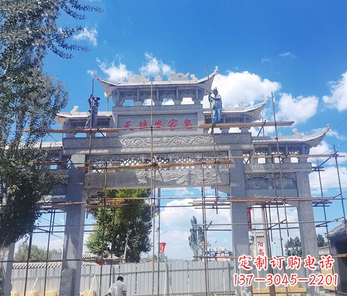 菏泽方牌坊石雕