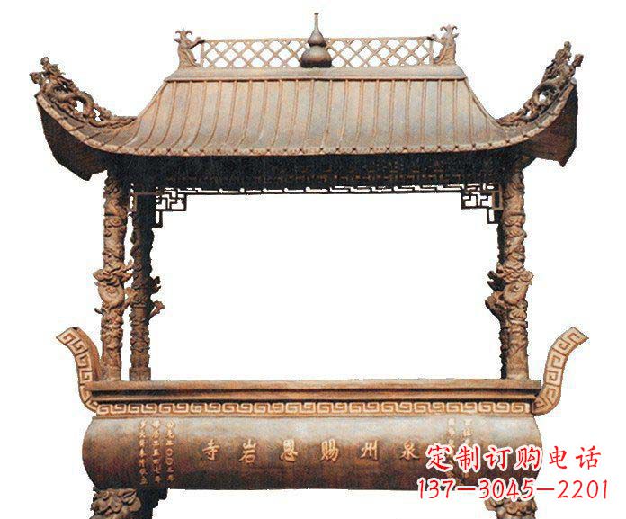 菏泽方形香炉寺庙铜雕