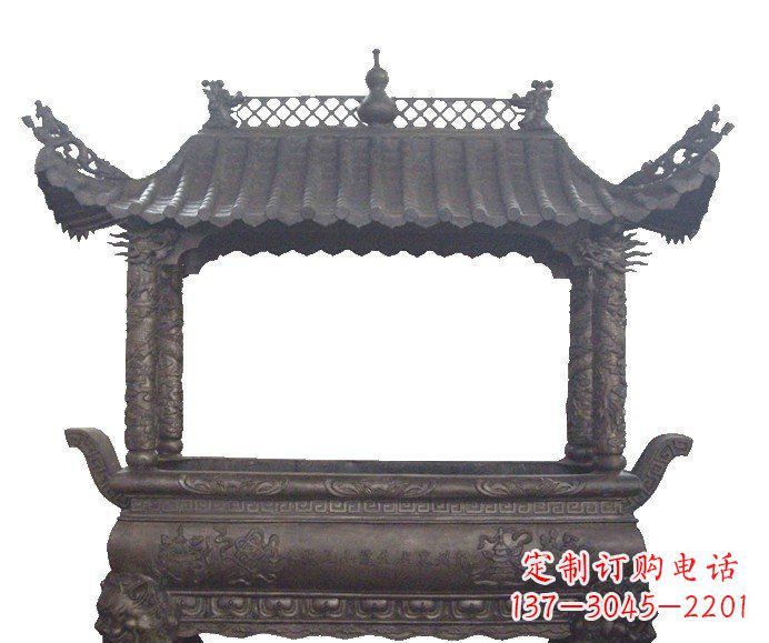 菏泽方形香炉寺庙铜雕_2