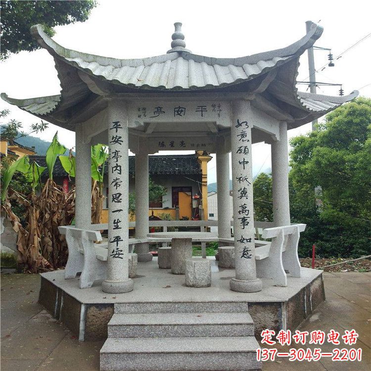菏泽精美大理石凉亭雕塑