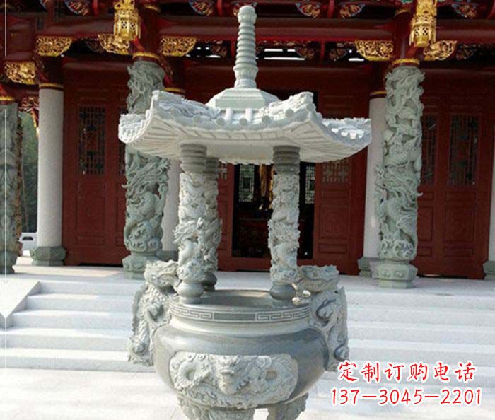 菏泽中国古典仿古龙浮雕香炉雕塑
