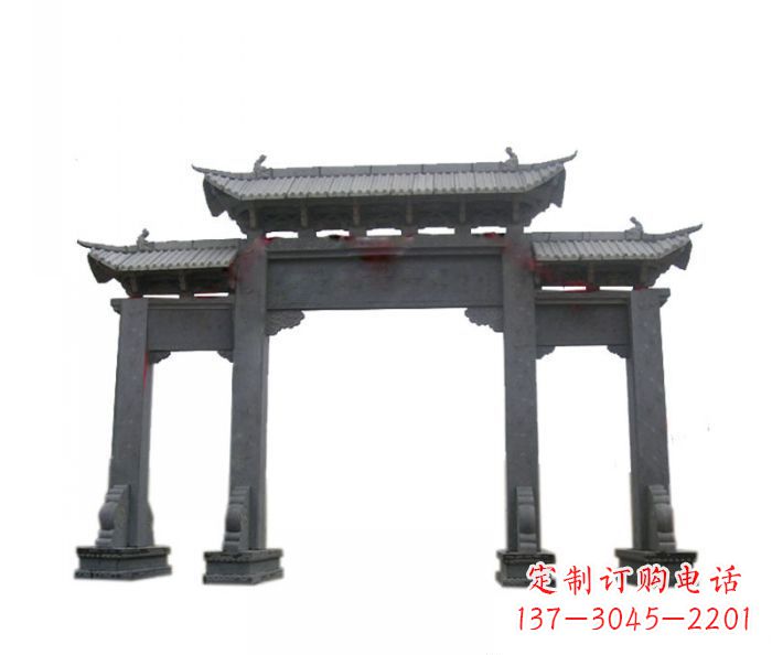 菏泽精美仿古牌坊石雕