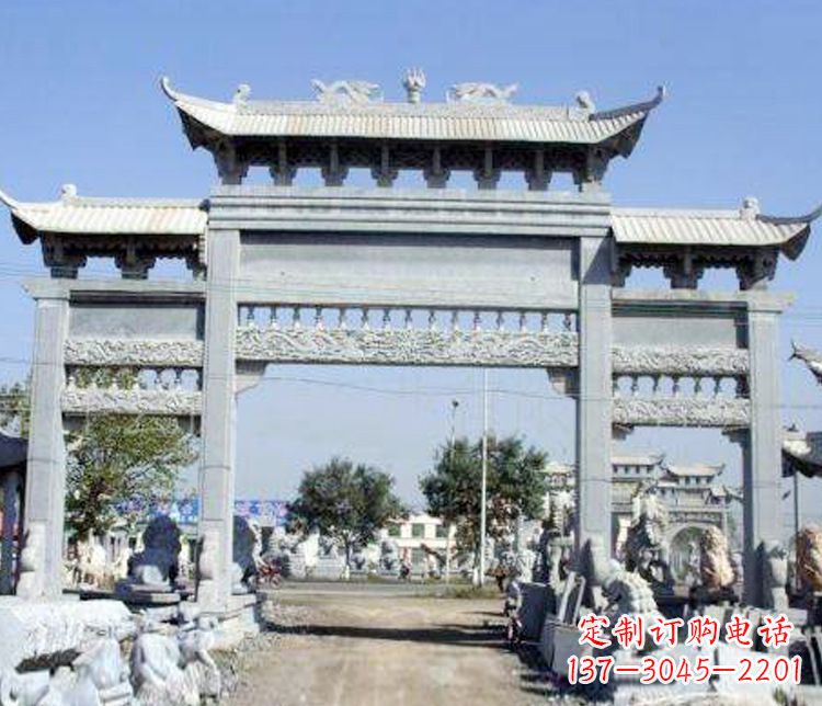 菏泽仿古牌坊石雕精美定制