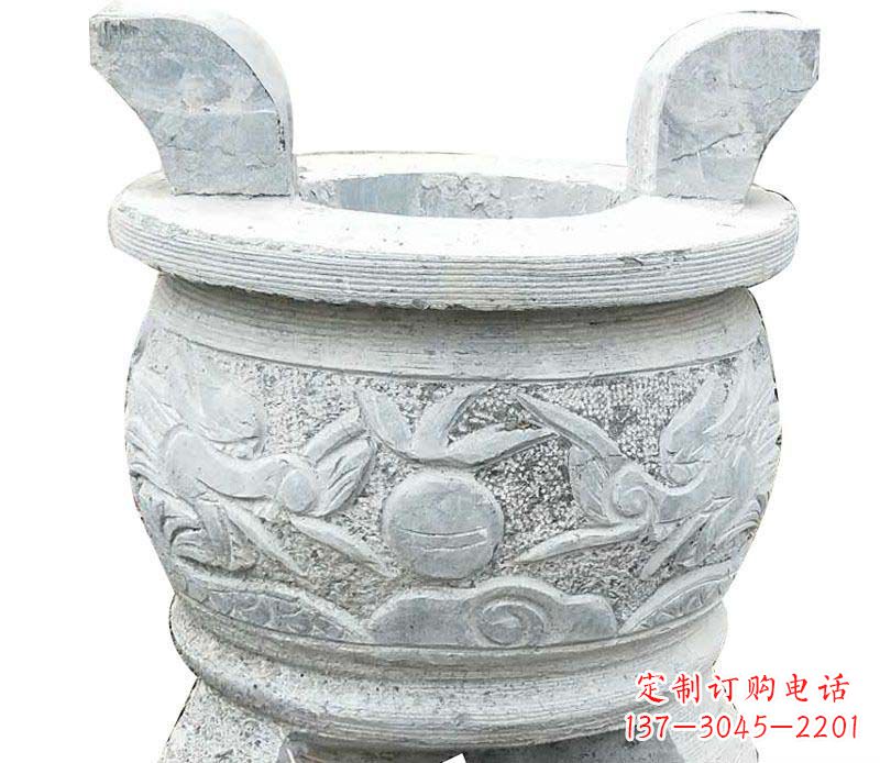 菏泽精美仿古三足香炉石雕