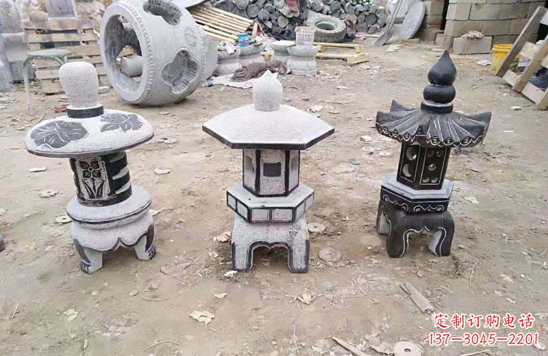 菏泽传统仿古石灯雕塑