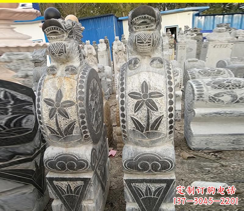 菏泽仿古石门墩雕塑,传承历史文化
