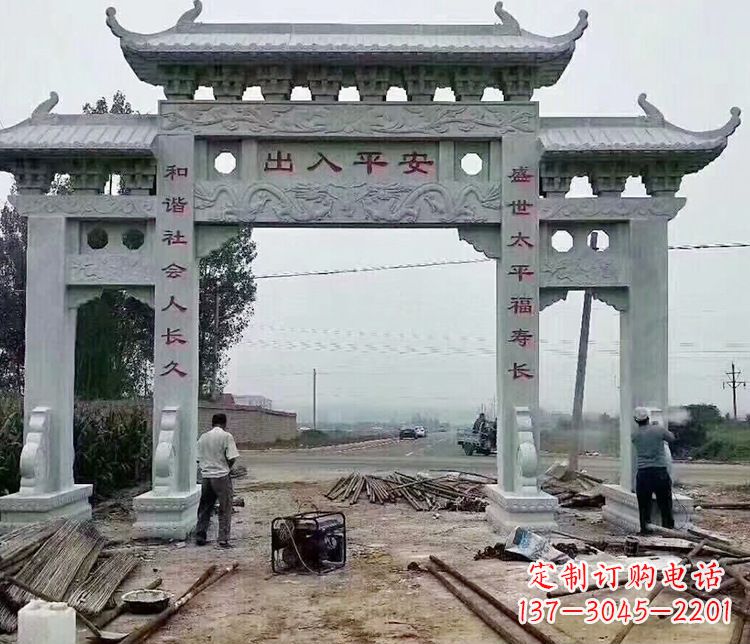 菏泽仿古石牌坊石雕