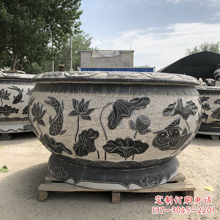 菏泽仿古鱼缸花盆摆件