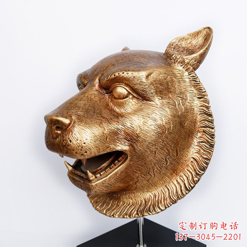 菏泽玻璃钢雕刻虎头
