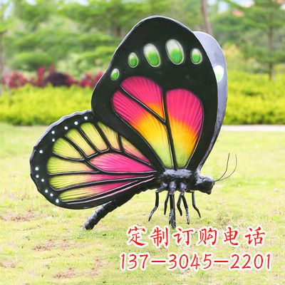菏泽仿真蝴蝶_品红色款405x78x110