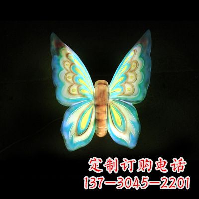 菏泽蓝色闪耀的夜晚——37x48x20”发光蝴蝶雕塑