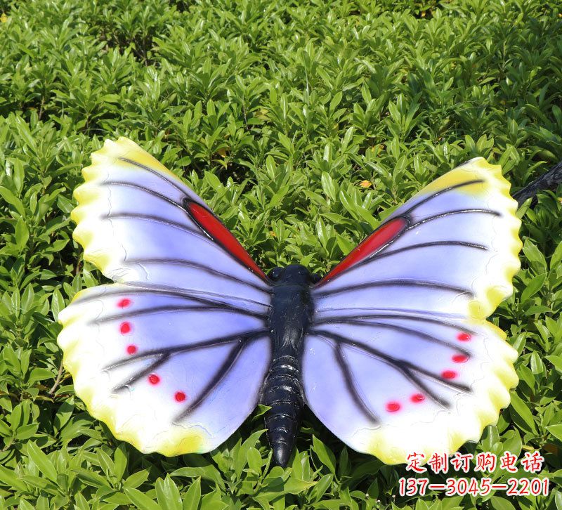 菏泽仿真蝴蝶园林草地绘动物雕塑