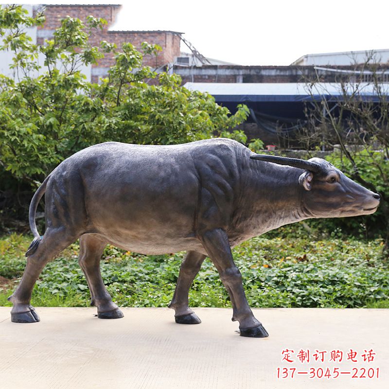 菏泽仿真水牛雕塑 (3)
