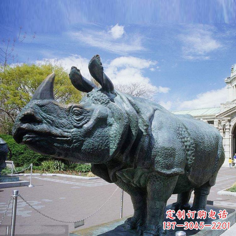 菏泽高端犀牛铜雕艺术品