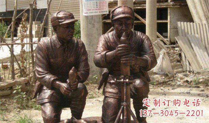 菏泽英勇勇士铜雕