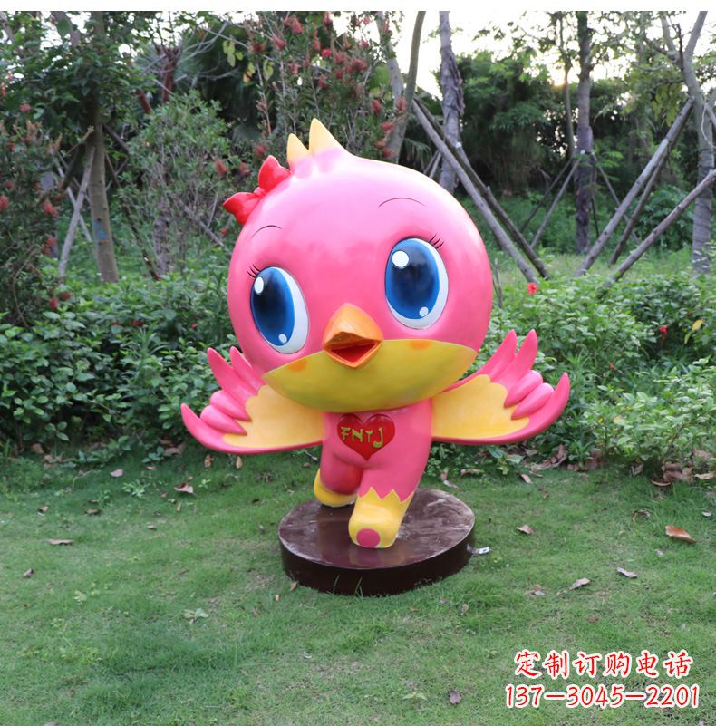 菏泽玻璃钢卡通鸽子雕塑