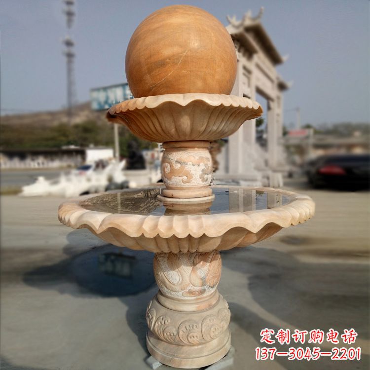 菏泽精致的风水球石雕塑