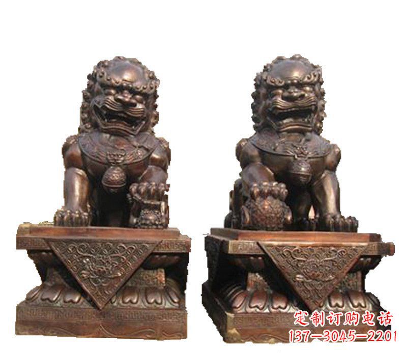 菏泽公司汇丰狮子铜雕塑摆件 (2)