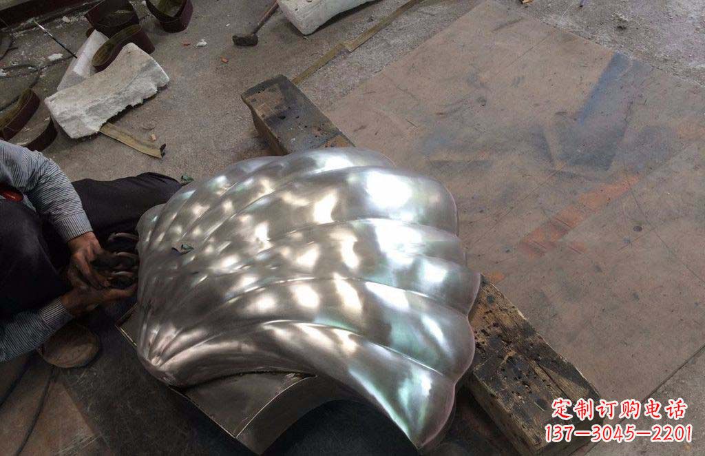 菏泽精致现代的不锈钢贝壳雕塑