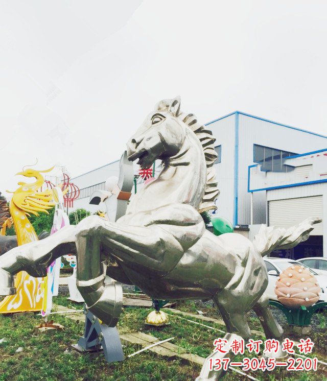 菏泽产品名称优雅的不锈钢雕塑——奔马