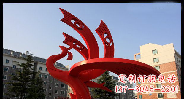 菏泽不锈钢凤凰雕塑