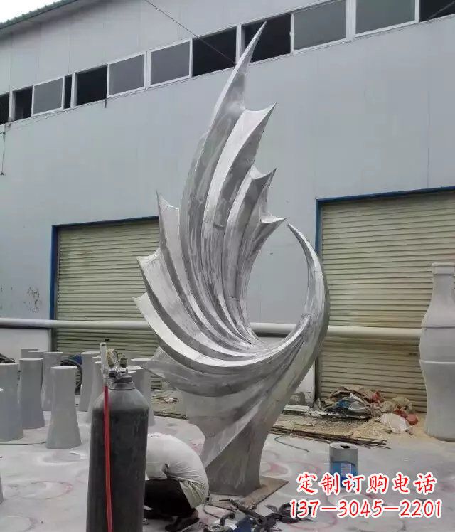 菏泽 不锈钢凤凰抽象雕塑