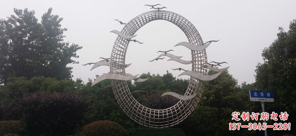 菏泽优雅风采,质感之美,赏心悦目的不锈钢海鸥雕塑