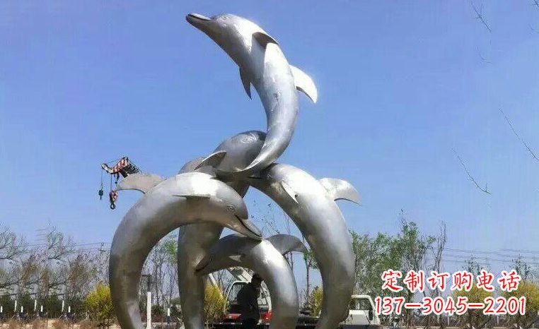 菏泽品质精美的不锈钢海豚雕塑