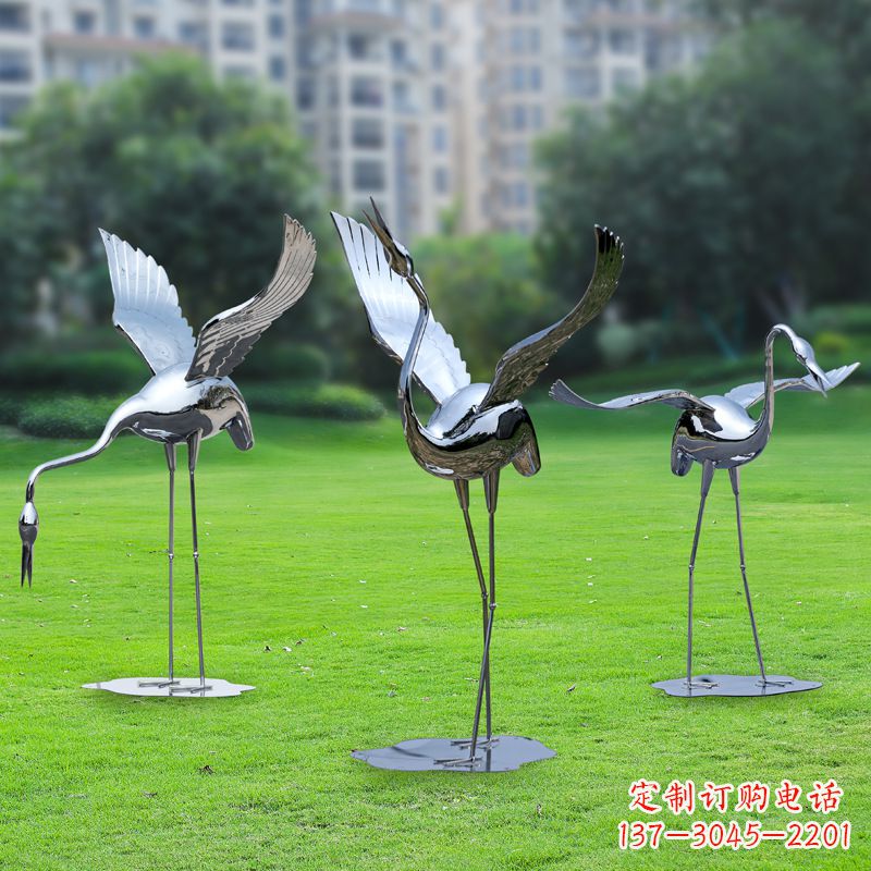 菏泽仙鹤摆件雕塑彰显传统文化之美