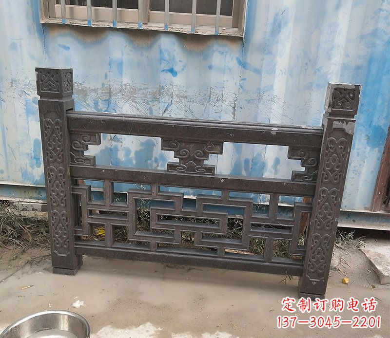 菏泽集乐馆大理石栏板雕塑