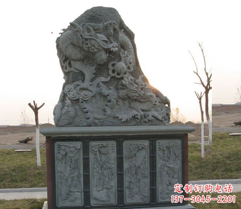 菏泽精美的大理石龙雕塑