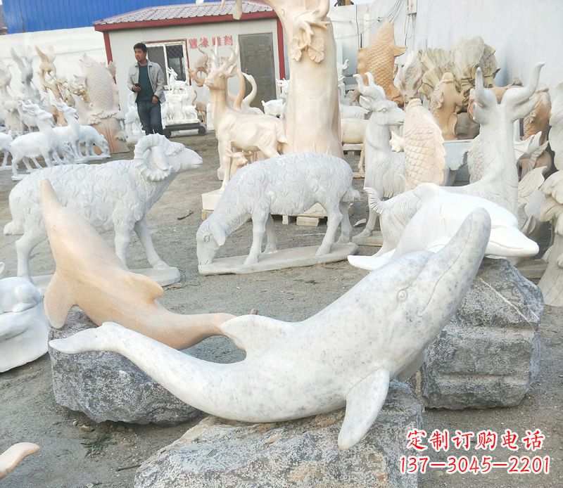 菏泽精美海豚雕塑，添点视觉亮点