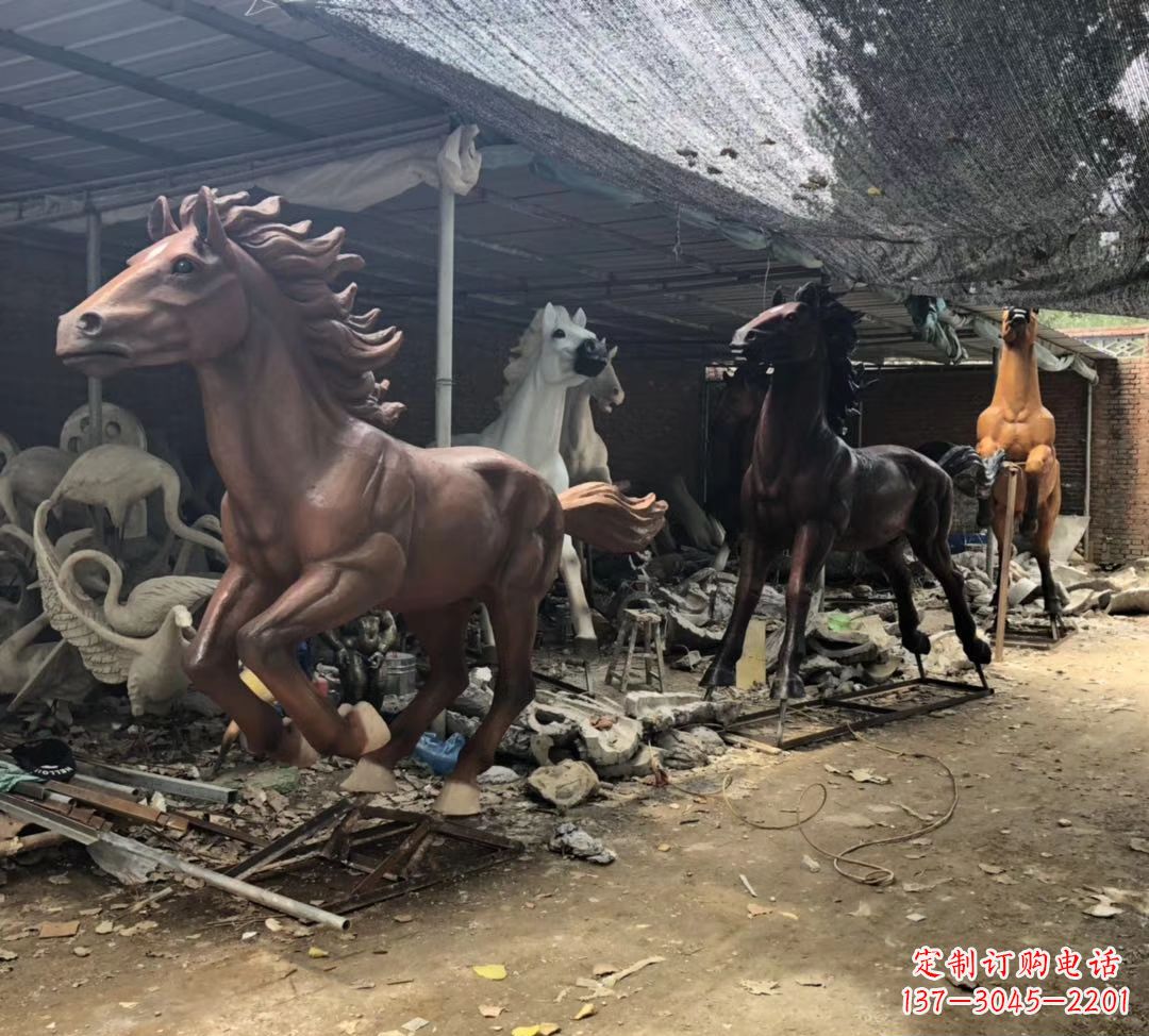 菏泽精美马头铜雕塑