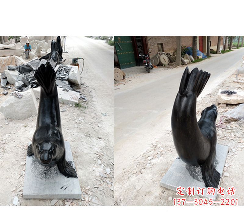 菏泽公园海豚景观石雕