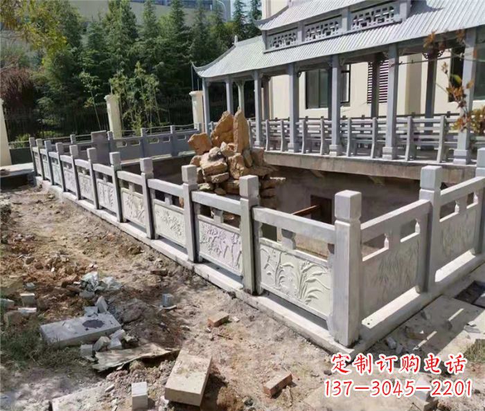 菏泽公园景观大理石浮雕栏板_2