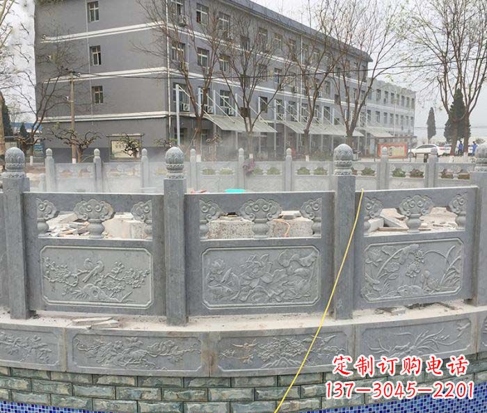 菏泽公园景观大理石栏板雕塑