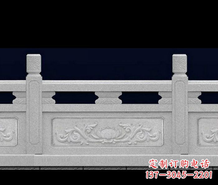 菏泽公园景观大理石栏板雕塑_2