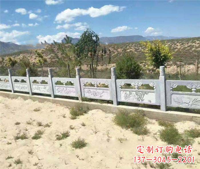 菏泽公园景观大理石栏板石雕 (4)