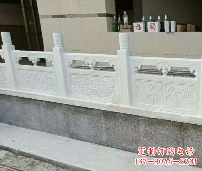 菏泽公园景观大理石栏板石雕 (6)