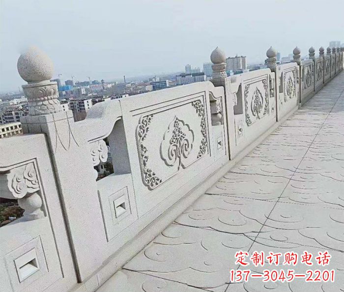菏泽公园景观大理石栏板石雕 (7)