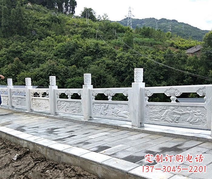 菏泽公园景观大理石栏板石雕_2