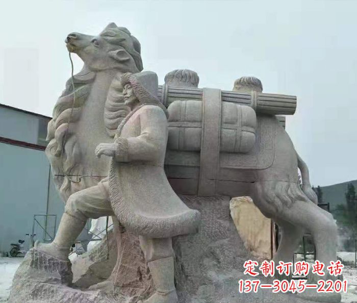 菏泽精致精美的大理石骆驼石雕
