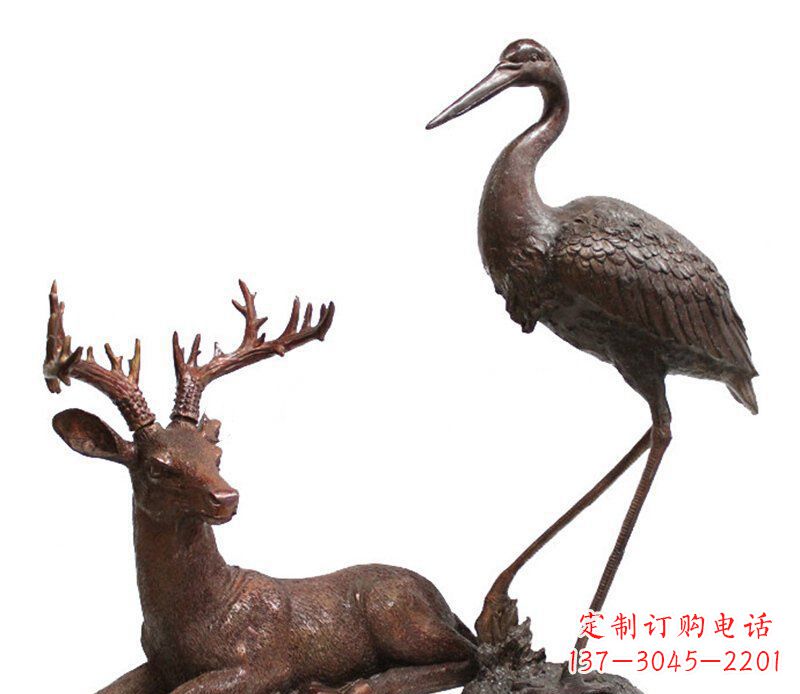 菏泽中领雕塑仙鹤铜雕艺术品