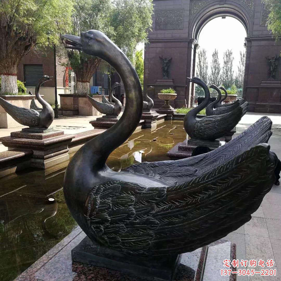菏泽精致天鹅铜雕