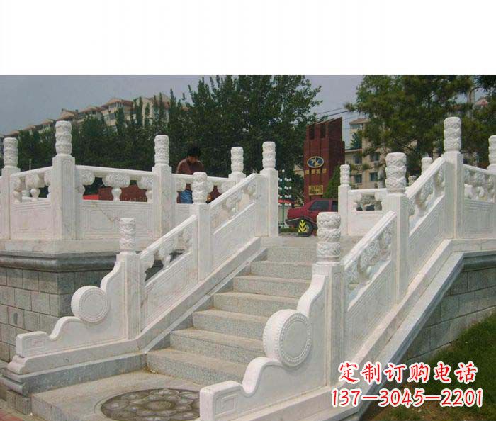 菏泽公园石栏板大理石雕塑