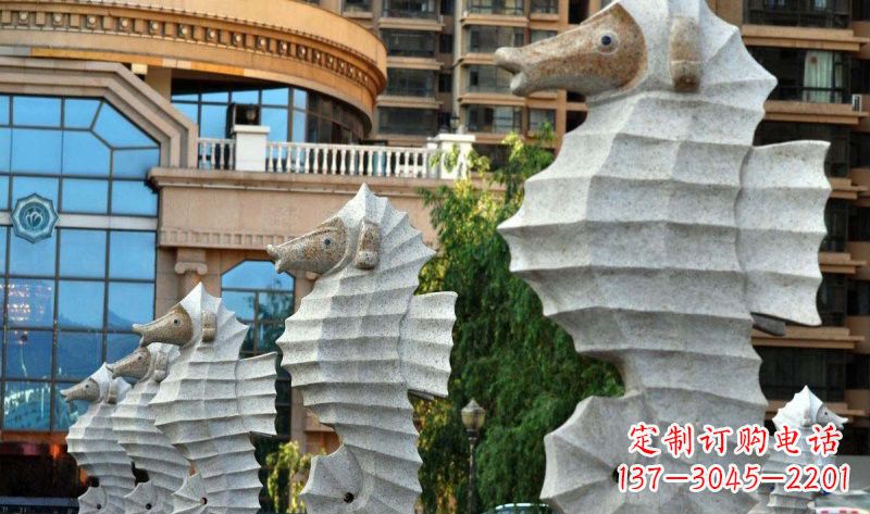 菏泽艺术级小区喷水马雕塑